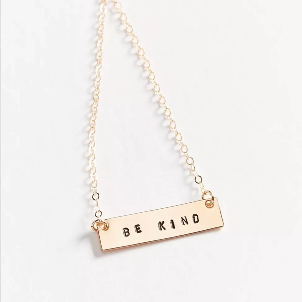 NEW Urban Outfitters x Oxbow Designs Be Kind Bar Necklace